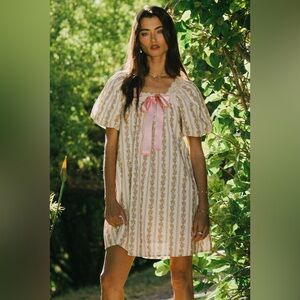 BOHME Greta Floral Babydoll Dress SZ Small NWT